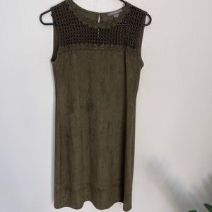 KATE & MALLORY Faux Suede Boho Bohemian Style Dress Size XS
